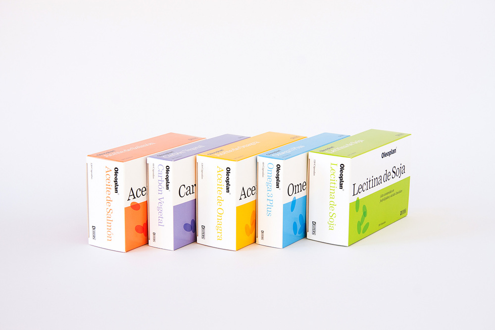 西班牙Oleoplan營養補充劑保健品包裝設計2-系列包裝設計 國外包裝設計欣賞