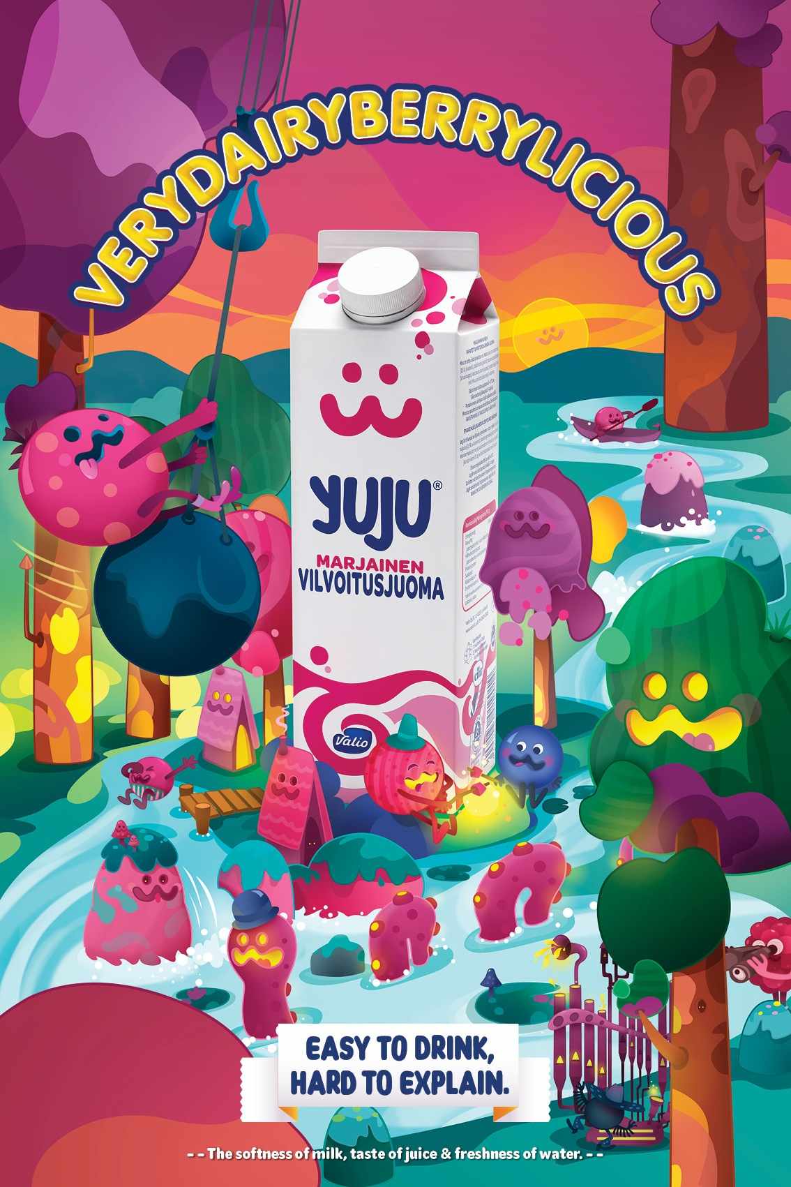 Yuju 果汁飲料廣告設計欣賞——上海廣告設計公司1