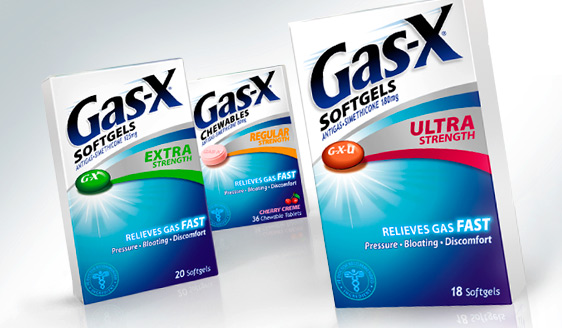 Gas-X治療腹脹藥品包裝盒設(shè)計-尚略廣告品牌策劃公司與廣告設(shè)計公司