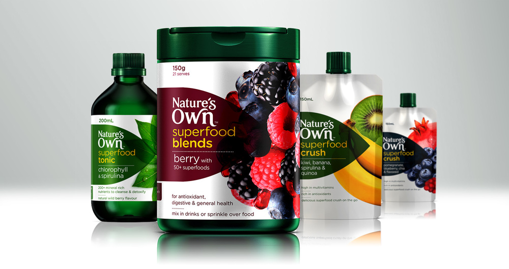 營養食品保健品包裝設計——Nature Own 大自然超級食品營養補充劑包裝設計-尚略廣告品牌策劃公司