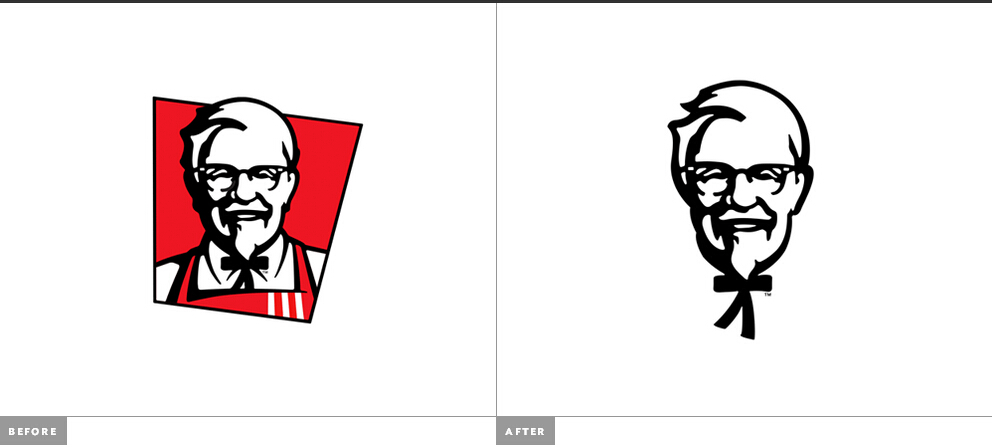 KFC肯德基更新品牌新舊LOGO設(shè)計對比-上海LOGO設(shè)計公司2 KFC肯德基更新品牌新舊LOGO設(shè)計對比-上海LOGO設(shè)計公司2