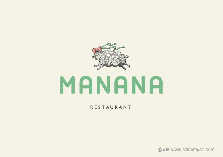 MANANA 有機(jī)羊肉羊排時尚餐廳綿羊LOGO設(shè)計-上海LOGO設(shè)計公司1
