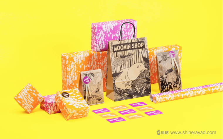 Moomin 姆敏一族卡通手繪漫畫風格牛皮紙紙袋禮盒包裝設計-上海平面設計公司-上海包裝設計公司5