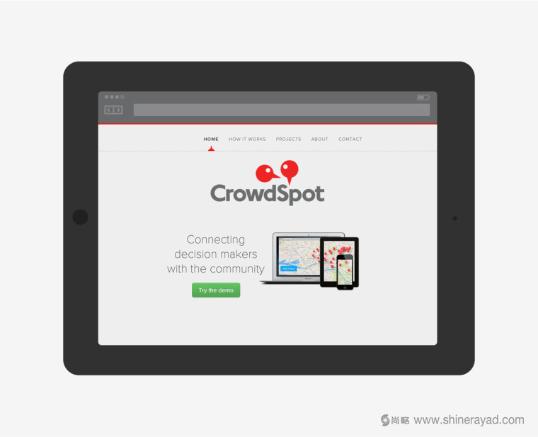 CrowdSpot 在線地圖信息點(diǎn)收集評(píng)論分享軟件工具LOGO設(shè)計(jì)-上海logo設(shè)計(jì)公司8