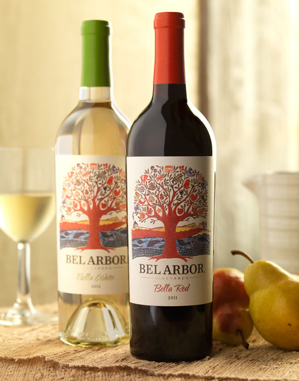上海紅酒包裝設計公司設計欣賞：Bel Arbor 藝術樹酒標葡萄酒包裝設計1