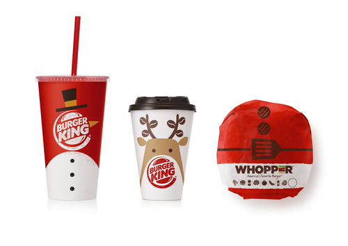 Burger King 漢堡王圣誕節日禮品裝三明治漢堡包裝設計咖啡杯設計-上海包裝設計公司1