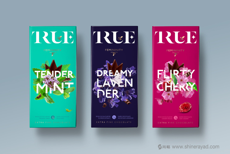 TRUE 花草口味巧克力包裝設計-上海食品包裝設計公司包裝設計品鑒1