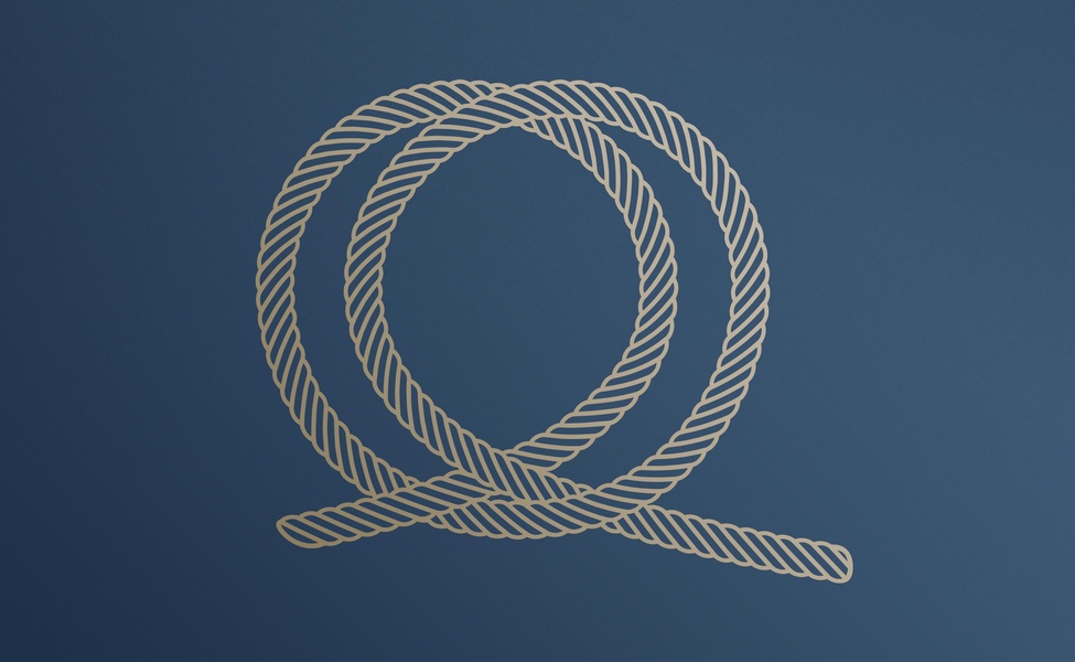 QuayStreet金融資產(chǎn)管理公司繩索雙Q字母logo設(shè)計(jì)-上海LOGO設(shè)計(jì)公司