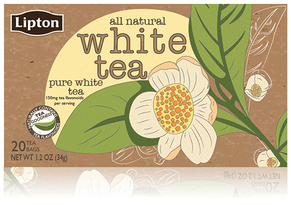Lipton 立頓袋裝茶牛皮紙包裝設計-白茶包裝設計