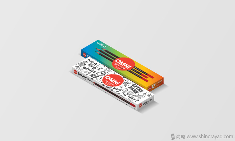 OMNI 水彩筆顏料筆繪畫工具文具盒子包裝設計-上海包裝設計公司3