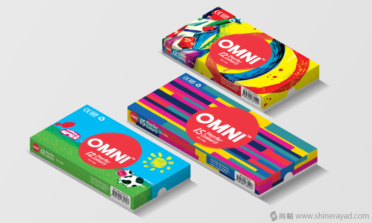 OMNI 水彩筆顏料筆繪畫工具文具盒子包裝設計-上海包裝設計公司6