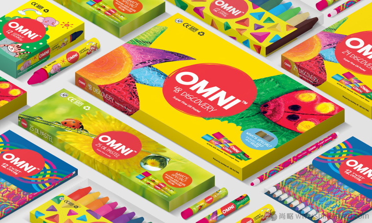 OMNI 水彩筆顏料筆繪畫工具文具盒子包裝設計-上海包裝設計公司8