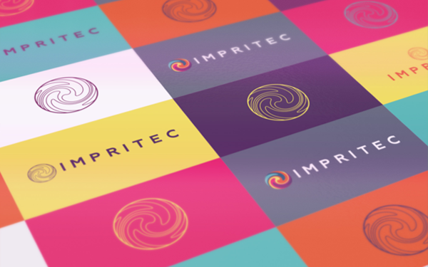 Impritec 數字印刷機械公司品牌logo/VI設計-尚略廣告上海品牌設計公司分享-logo設計底紋效果