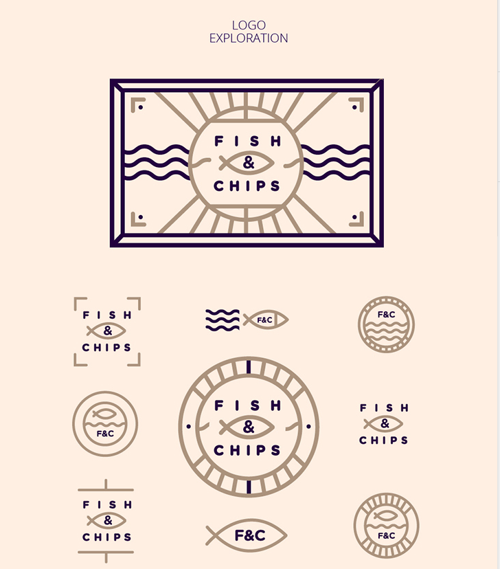 上海品牌策劃設(shè)計公司設(shè)計分享：Fish & Chips 水產(chǎn)魚品牌形象設(shè)計logo設(shè)計1
