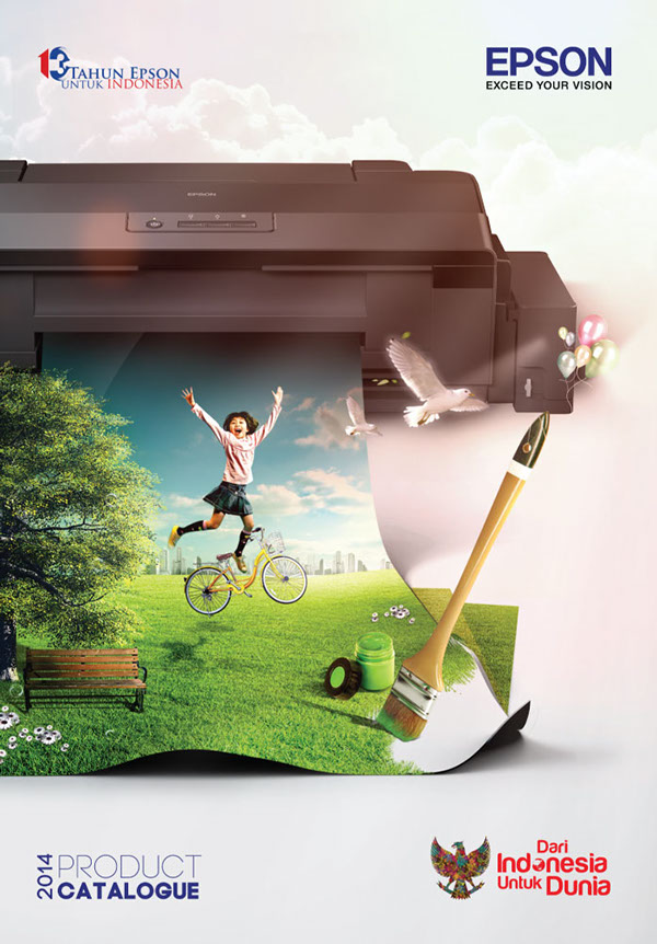 上海宣傳畫冊設計公司分享Epson 愛普生打印機產(chǎn)品宣傳畫冊設計-封面大圖設計1