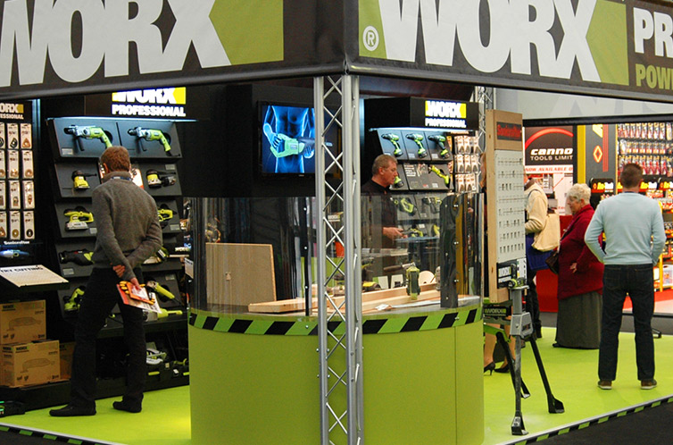 WORX 專業電轉電動工具品牌形象策劃設計6-展會展臺設計