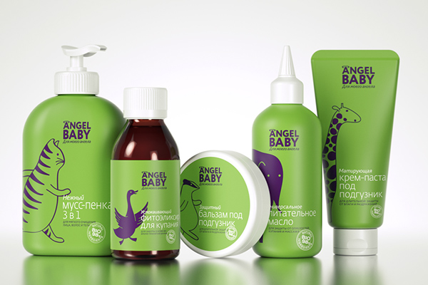 Angel Baby 嬰兒沐浴露護(hù)膚品包裝設(shè)計-上海包裝設(shè)計公司分享1