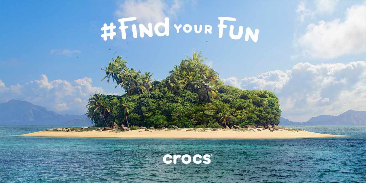 Crocs 卡駱馳鞋子創意平面廣告設計島嶼篇-上海廣告設計公司廣告佳作分享