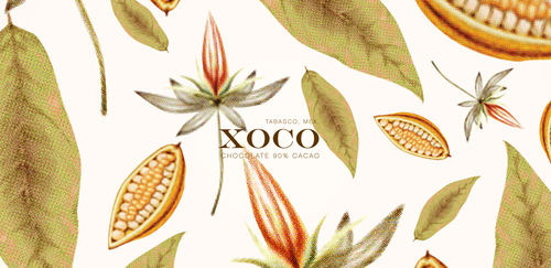 1.墨西哥XOCO巧克力葉子版包裝設計-包裝插圖