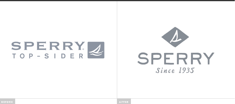 Sperry 休閑鞋品牌新舊標(biāo)志設(shè)計對比-上海品牌策劃設(shè)計公司6