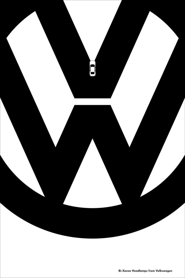 大眾汽車標識創意廣告