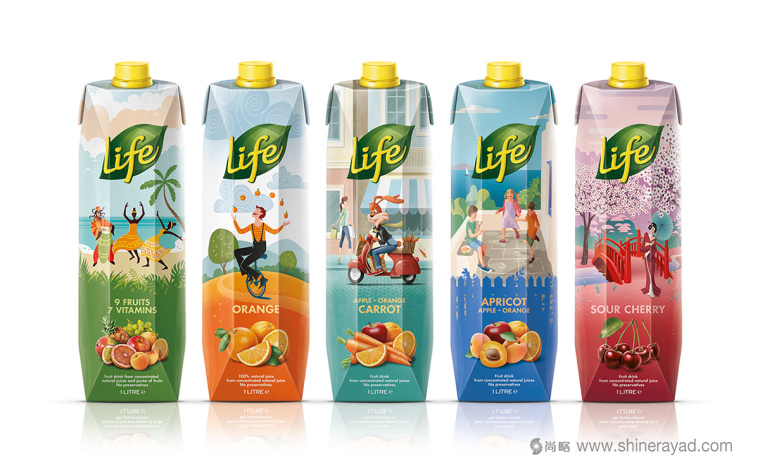 LIFE生命果汁漫畫故事版包裝設計-上海飲料包裝設計公司設計欣賞2