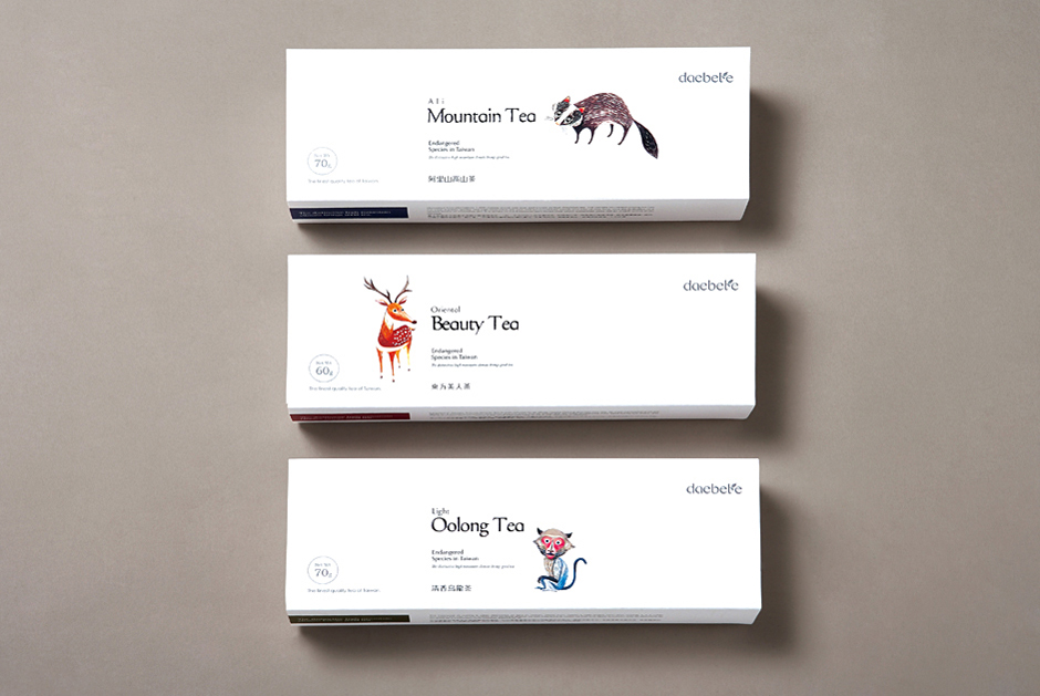 臺灣daebeté品牌茶葉動物篇禮盒包裝設計1-上海包裝設計公司