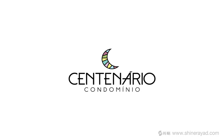 Centenário公寓地產(chǎn)月牙圖形標志設(shè)計字體設(shè)計-上海標志設(shè)計公司1