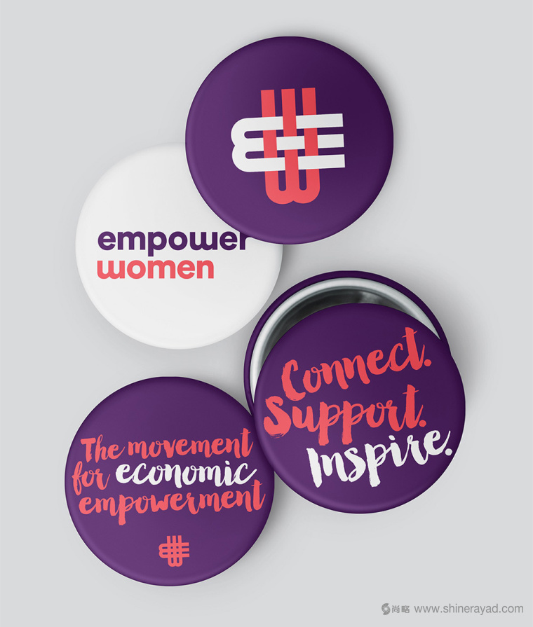 公益機構EmpowerWomen 婦女權益促進會標志設計紫色品牌形象設計10