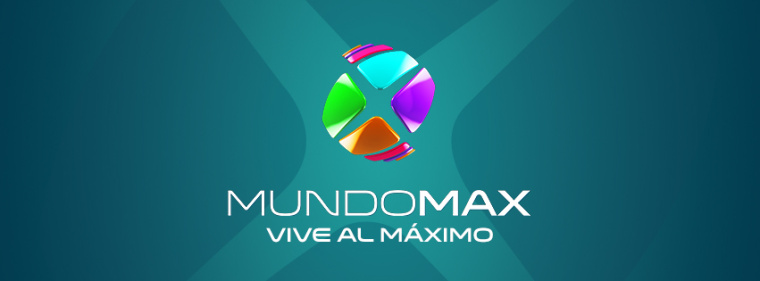 美國西班牙語電視臺MundoMax新3D立體X字母LOGO設計4
