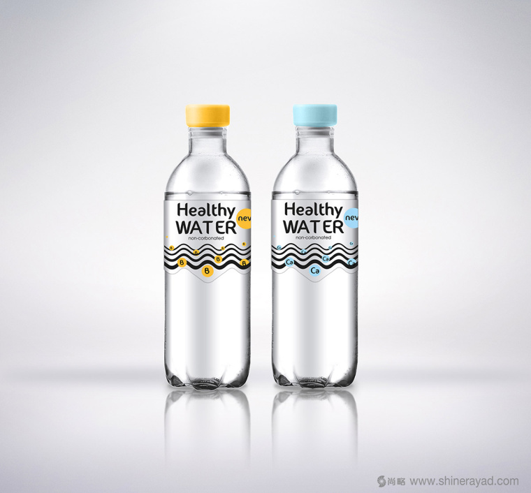 Healthy Water 健康碳酸瓶裝飲用水包裝設計2