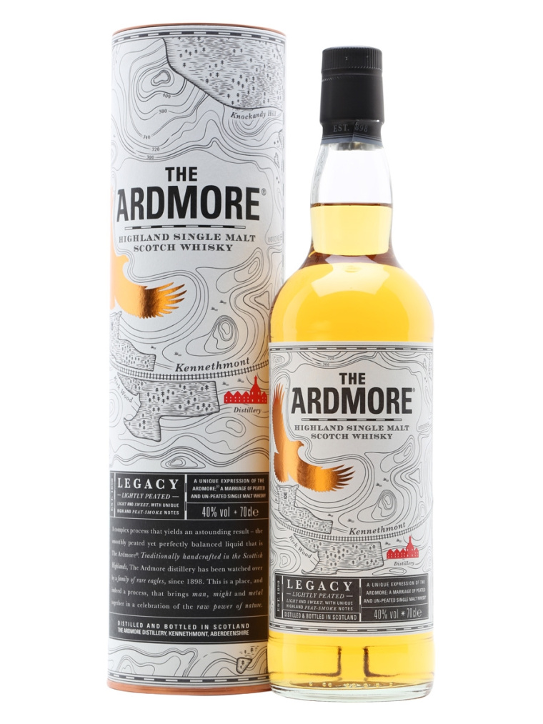 Ardmore 地圖插畫風格高端威士忌白酒包裝設計1