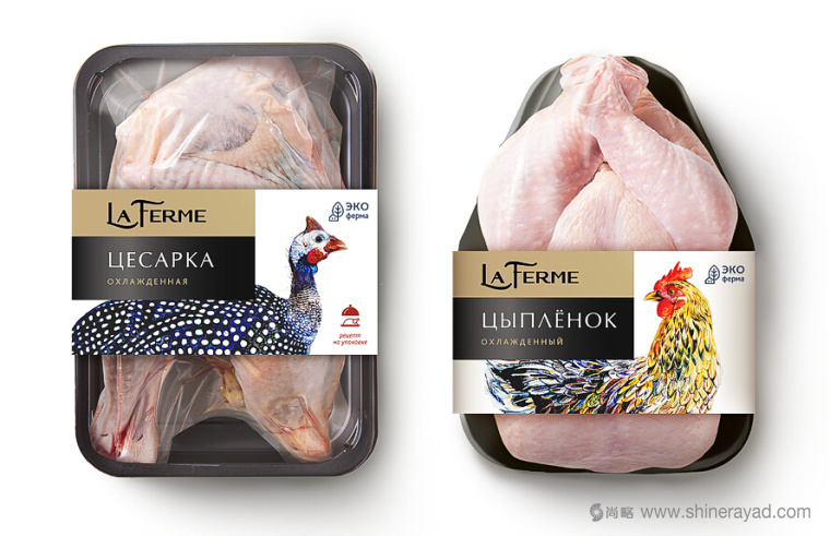 俄羅斯La Ferme冷凍雞肉包裝設計