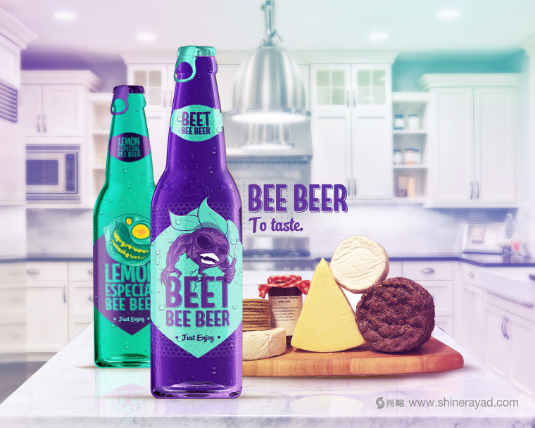 上海包裝設計公司欣賞：Bee Beer蜂蜜另類啤酒包裝設計全系列圖片
