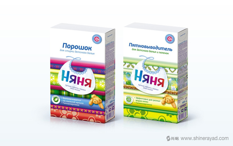 俄羅斯 НЯНЯ 嬰兒兒童洗衣粉包裝設計5