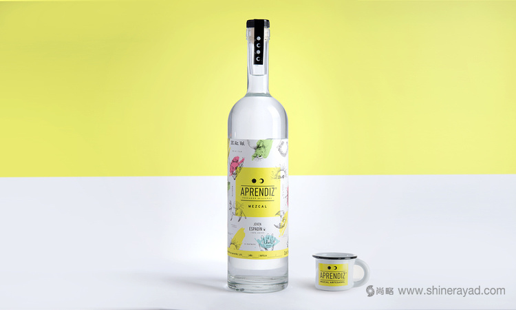 APRENDIZ Mezcal手繪插畫風格 龍舌蘭酒包裝設計3