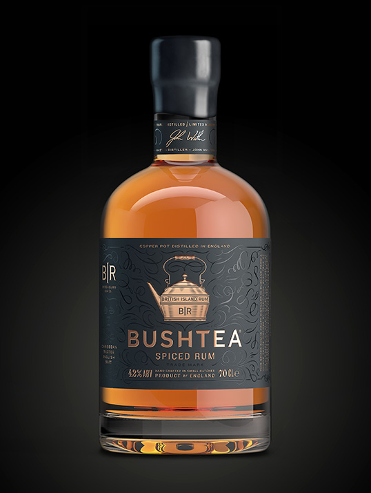 Bushtea五香朗姆酒包裝設計-上海包裝設計公司國外酒包裝設計鑒賞·