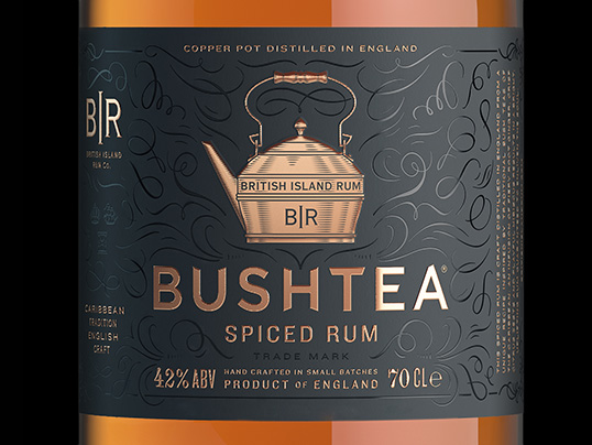 Bushtea五香朗姆酒包裝設計-上海包裝設計公司國外酒包裝設計鑒賞2