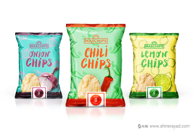 Maschips 袋裝薯片包裝設計全家福-上海包裝設計公司1