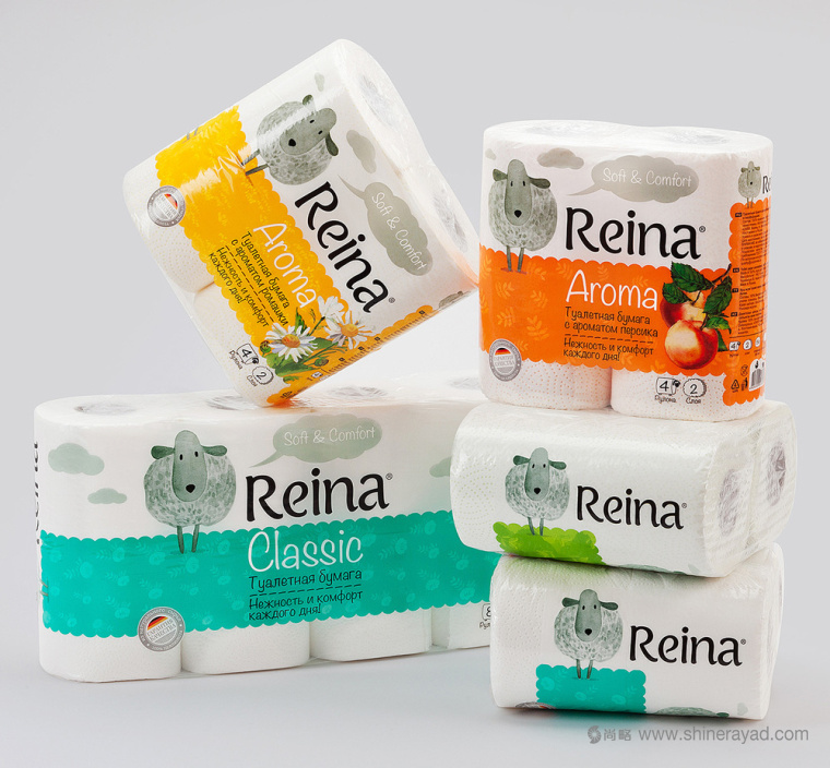 Reina 小綿羊系列餐巾紙衛生紙包裝設計-上海包裝設計公司-上海品牌策劃設計公司1