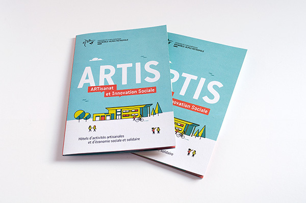 Artis 創新社交網站互聯網公司宣傳畫冊設計b扁平化插畫風格-上海畫冊設計公司