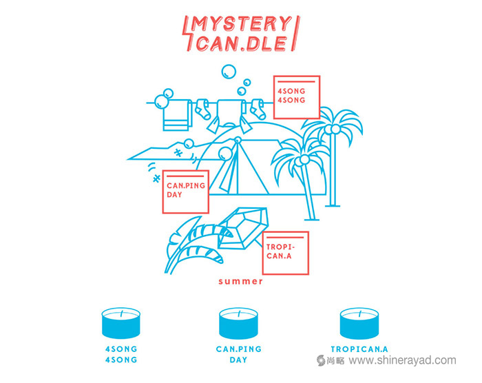 上海包裝設計公司分享Mystery Can 夏季系列蠟燭包裝設計靈感