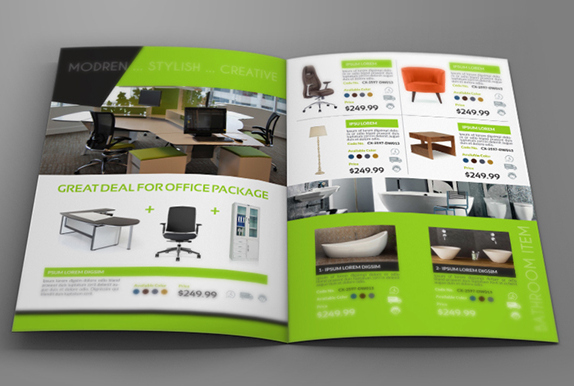 亮眼綠色風 Furniture 辦公家具品牌宣傳畫冊設計-上海畫冊設計公司設計欣賞3