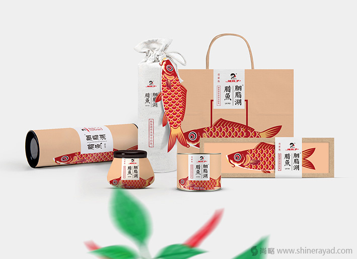 胭脂湖臘魚罐頭水產品包裝設計-上海食品包裝設計公司設計欣賞7