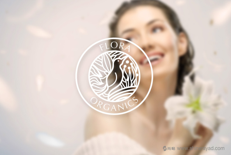 Flora Organics 有機天然化妝品品牌小鳥標志設計-上海品牌設計公司1