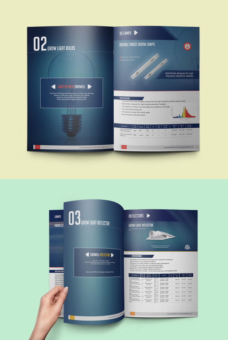 2016年Export Hydro 商品進口采購服務網站宣傳畫冊設計-上海畫冊設計公司