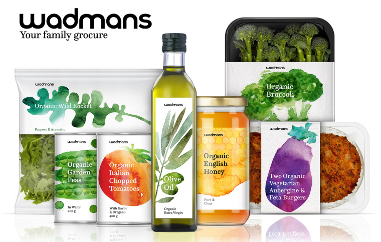 上海包裝設計公司-水彩畫 Wadmans 有機食品農產品包裝設計1