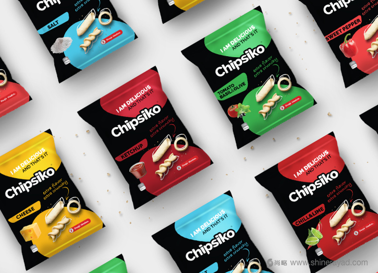 1Chipsiko 薯條零食包裝設計全家福-上海食品快消品包裝設計公司