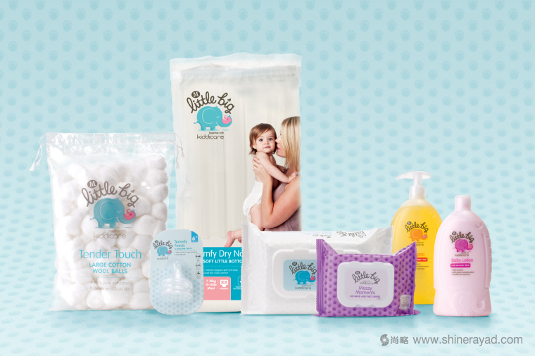 little big 嬰兒護膚品紙尿褲嬰兒用品品牌小象包裝設計-上海包裝設計公司3