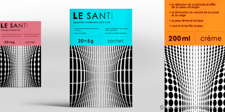 LE SANTI 幾何線條風(fēng)美體塑身減肥產(chǎn)品包裝設(shè)計(jì)-上海包裝設(shè)計(jì)公司設(shè)計(jì)欣賞1